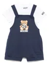 Moschino Teddy Bear Dungarees In Blue
