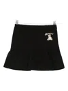 Moschino Teddy Bear-embellished Ruffled Skirt In Black