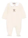 Moschino Teddy Bear-embroidered Babygrow In Neutral