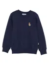 Moschino Teddy Bear-embroidered Sweatshirt In Blue