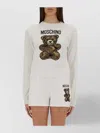 Moschino Cotton Pullover With Teddy Pattern