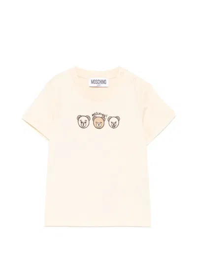 Moschino Babies' Teddy Bear Graphic T-shirt In Neutral