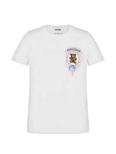 Moschino Teddy Bear Graphic-print T-shirt In White