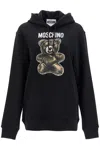 Moschino Teddy Bear Print Oversized Hoodie In Black
