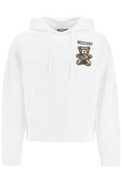 Moschino Teddy Bear Hooded Sweat In White