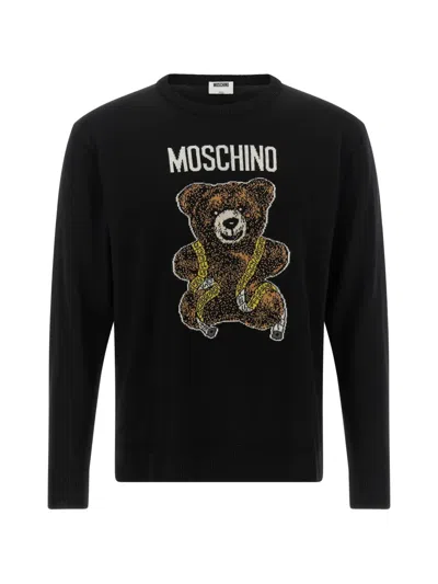 MOSCHINO TEDDY BEAR INLAY SWEATER