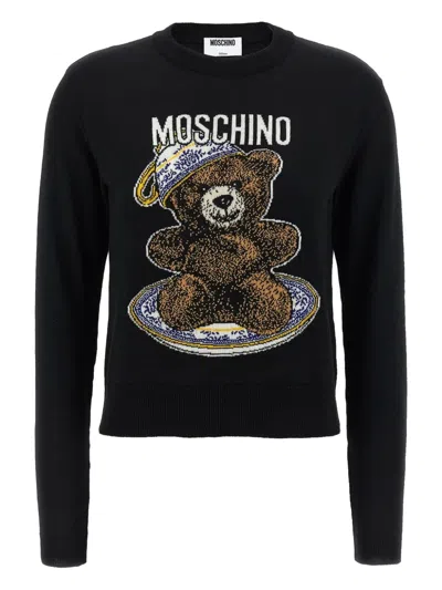 Moschino Teddy Bear-intarsia Crew-neck Sweater
