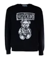 Moschino Teddy Print Cotton Crewneck Sweatshirt
