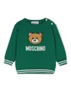 Moschino Gestrickter Pullover Mit Teddy In Grün