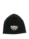 Moschino Teddy Bear-logo Beanie In Black