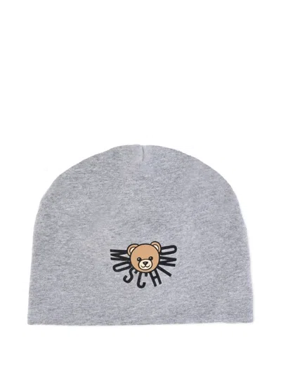 Moschino Kids' Teddy Bear-logo Beanie In Blue