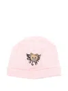 Moschino Teddy Bear-logo Beanie In Pink