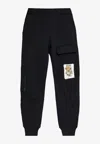 Moschino Teddy Bear Logo Cargo Pants In Black