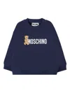 Moschino Teddy Bear-logo Crew-neck Sweatshirt In Blue