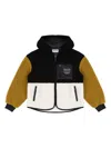 Moschino Teddy Bear Logo Hooded Jacket In Neutrals