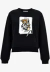 Moschino Printed Cotton Jersey Sweatshirt In Black