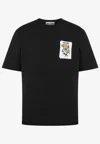 Moschino Crew Neck Graphic T-shirt With Short Sleeves In Black