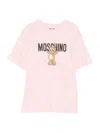 Moschino Teddy Bear Logo T-shirt In Pink