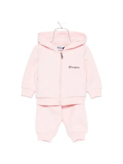 Moschino Babies' Teddy Bear Logo-print Tracksuit In Neutral
