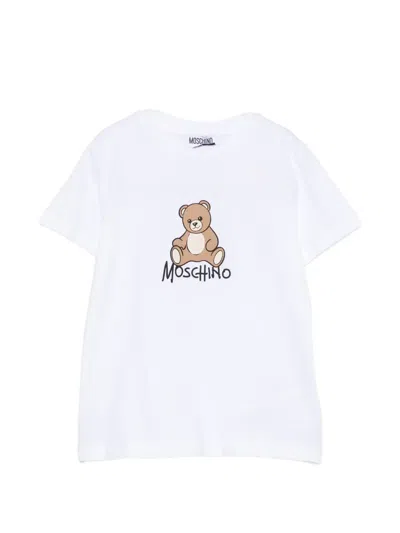 Moschino Kids' Teddy Bear Logo-print T-shirt In White