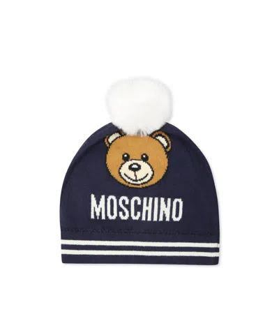 Moschino Teddy Bear-motif Beanie In Black
