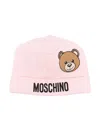 Moschino Teddy Bear-motif Beanie In Pink