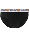 Moschino Teddy Bear-motif Briefs In Black