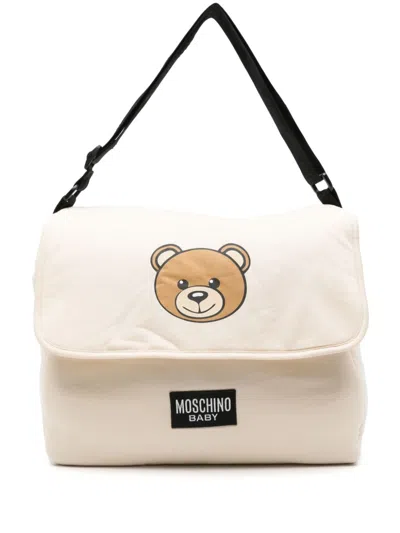 Moschino Teddy Bear-motif Changing Bag In Neutrals