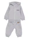 Moschino Teddy Bear-motif Hooded Tracksuit Set In Gray