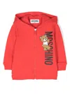 Moschino Teddy Bear-motif Hoodie In Red