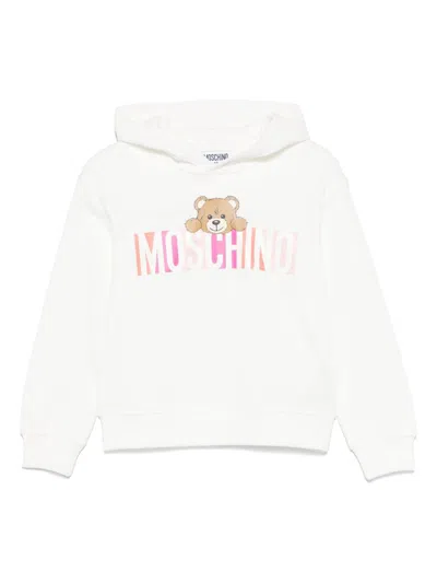 Moschino Kids' Teddy Bear-motif Hoodie In White