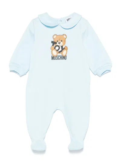 Moschino Babies' Teddy Bear-motif Pajamas In Blue
