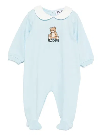 Moschino Babies' Teddy Bear-motif Pajamas In Blue