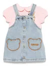 Moschino Teddy Bear-motif Shirt And Dress Set In Blue