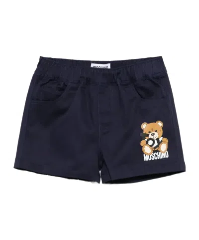 Moschino Teddy Bear-motif Shorts In Blue
