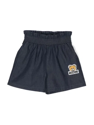 Moschino Kids' Teddy Bear-motif Shorts In Blue