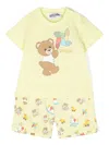 Moschino Teddy Bear-motif Shorts Set In Green