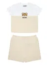 Moschino Teddy Bear-motif Shorts Set In Neutrals