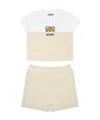 Moschino Teddy Bear-motif Shorts Set In Nude