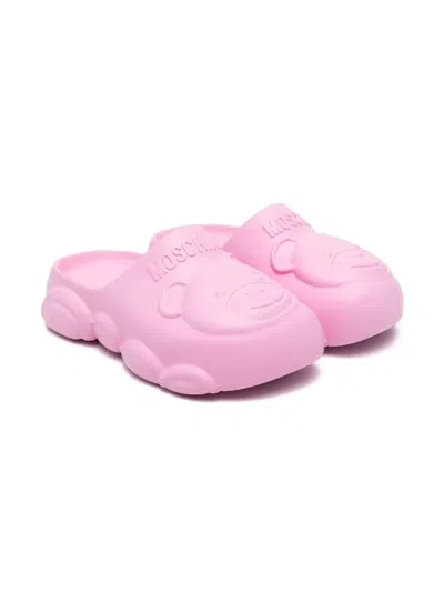 Moschino Kids' Teddy Bear Sandals In Pink
