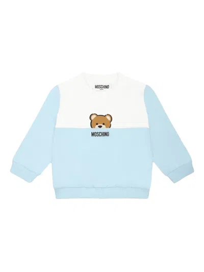 Moschino Babies' Teddy Bear-motif Sweatshirt In Blue