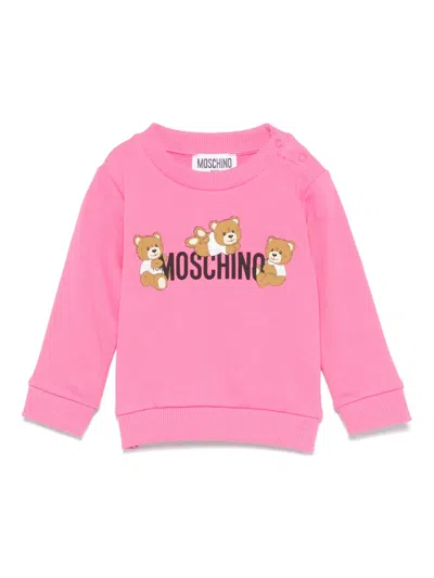 Moschino Babies' Teddy Bear-motif Sweatshirt In Pink