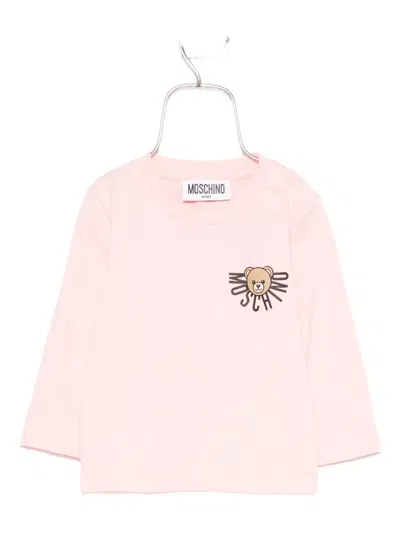 Moschino Babies' Teddy Bear-motif Sweatshirt In Pink