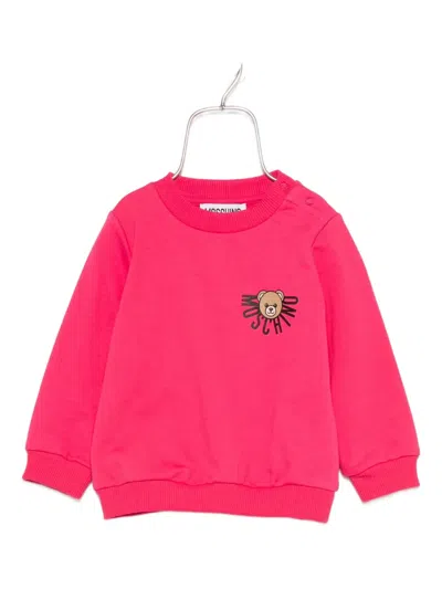 Moschino Babies' Teddy Bear-motif Sweatshirt In Pink
