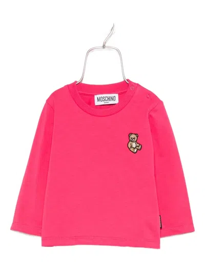 Moschino Babies' Teddy Bear-motif Sweatshirt In Pink