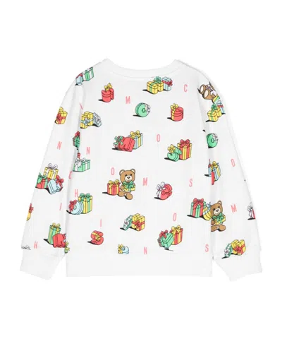 Moschino Kids' Teddy Bear-motif Sweatshirt In White