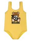 Moschino Teddy Bear-motif Swimsuit In 黄色