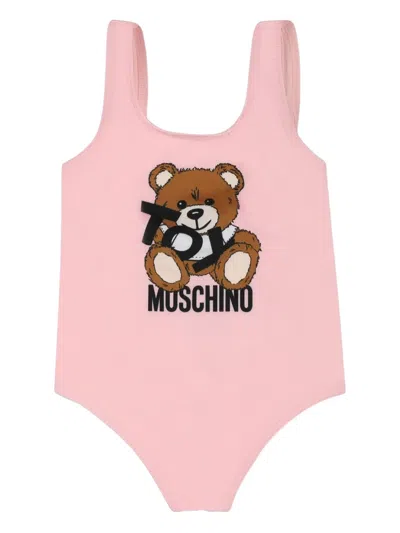 Moschino Babies' Teddy Bear-motif Swimsuit In Pink