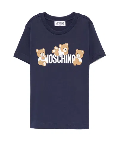 Moschino Kids' Teddy Bear-motif T-shirt In Black
