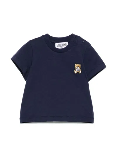 Moschino Babies' Teddy Bear-motif T-shirt In Blue